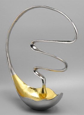 现代新中式创意大摆件酒店前台门厅样板间玄关软T装饰品办公室摆