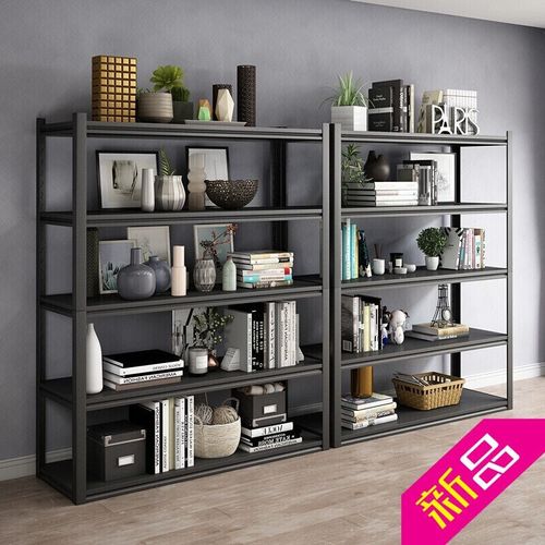 艾科堡置物架1000*500*1w830落地置物架多层仓储货架阳台小货架黑