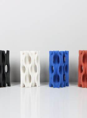 现代极简3D打印几何陶瓷摆件客厅酒E柜台面样板房售楼处玄关装饰