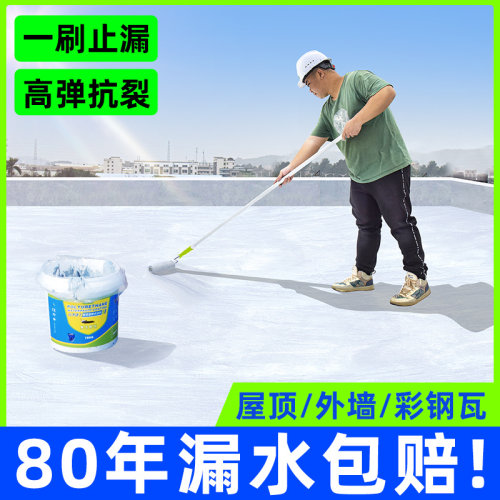 屋顶防水补漏材料楼顶房顶堵漏王平房外墙裂缝漏水液体涂料防漏胶