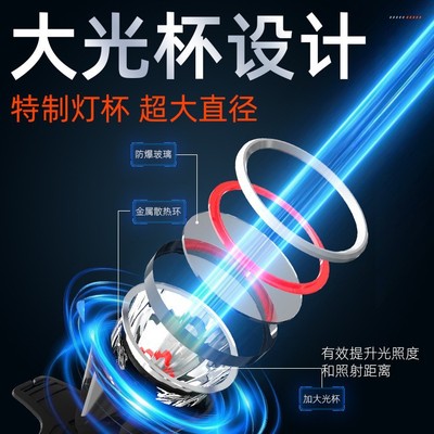 led头灯野外强光长续航锂电户外专用分体式夜钓灯头戴式矿灯手电