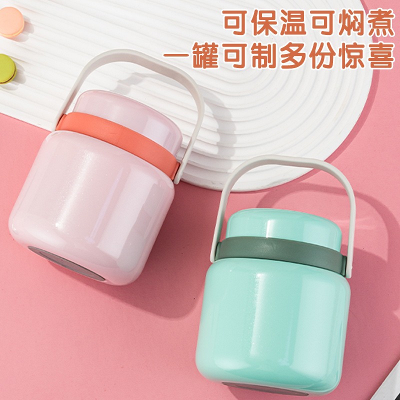 卡通焖烧杯316不锈钢熊猫泡泡保温杯大容量男女纪念手礼品杯