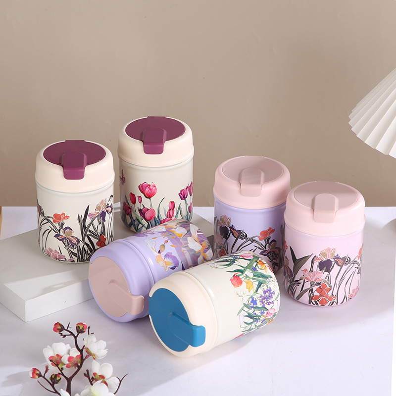 中式316不锈钢焖烧杯大容量焖烧罐折叠勺煮粥闷烧杯保温杯