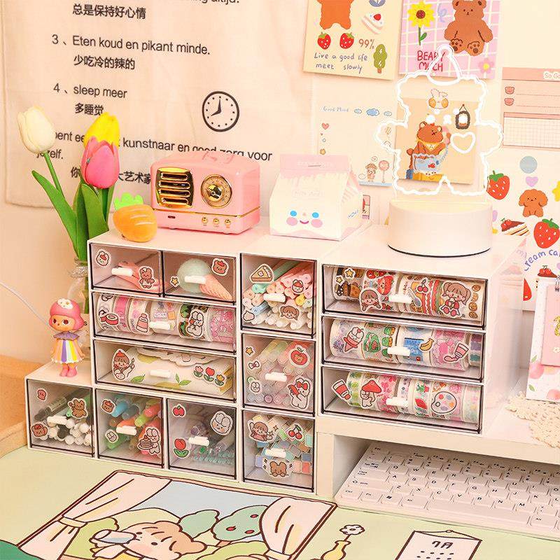 化妆品收纳盒抽屉式储物盒子桌面置物架多层收纳架首饰盒学生宿舍,收纳整理,桌面收纳盒,淘宝优惠券,粉丝福利购,淘宝优惠卷