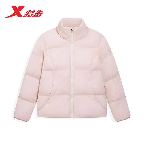 特步三防羽绒服女2025冬季新款