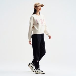 特步针织长裤女2024年新款冬季休闲女装百搭运动裤976428630206