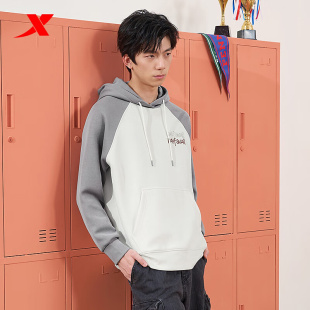 特步男女同款 潮流运动休闲连帽卫衣976127930519 连帽卫衣2024春季