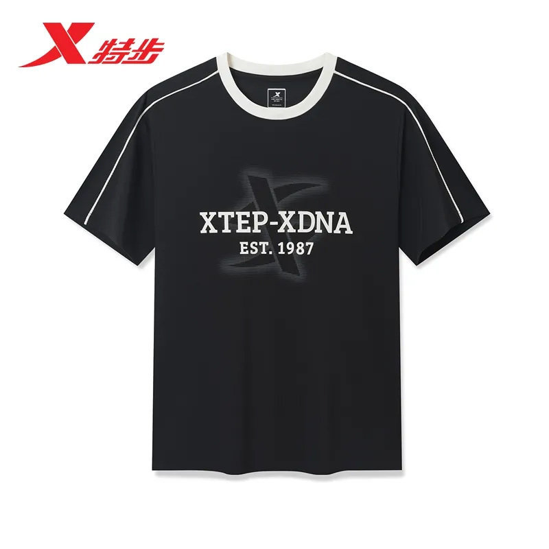 特步短袖T恤男2025秋季新款圆领套头透气运动上衣T恤975329010497,运动服/休闲服装,运动T恤,淘宝优惠券,粉丝福利购,淘宝优惠卷