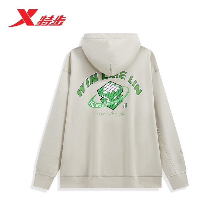 特步篮球系列连帽卫衣男2024春新款纯棉休闲运动上衣976129930157