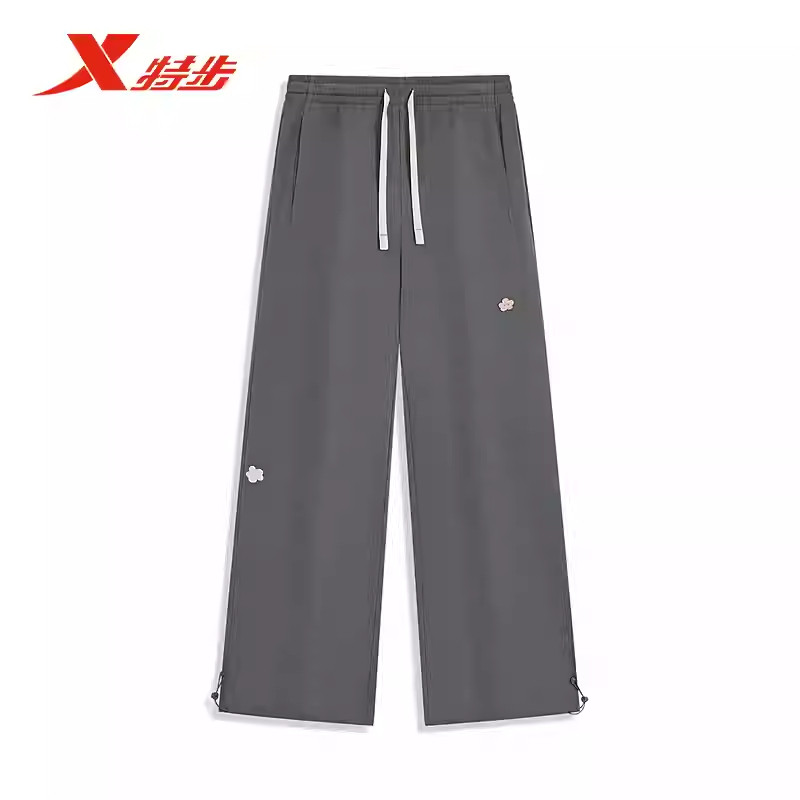 特步ATOMO FAFA|针织长裤女2025秋季直筒运动休闲裤975328630514