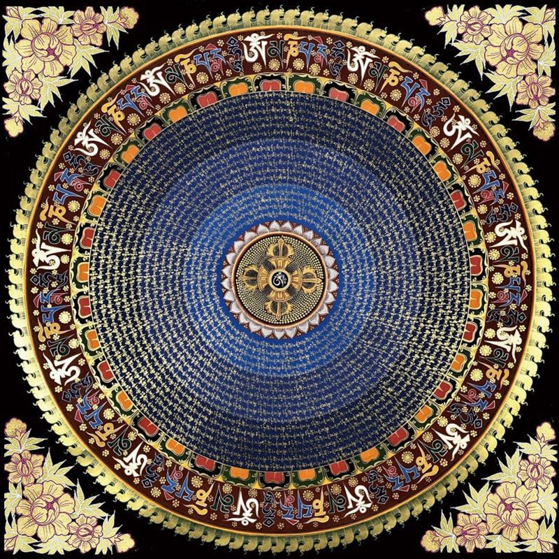 现货速发可批般若波罗蜜心经六字真H言大悲咒楞严咒描金唐卡临