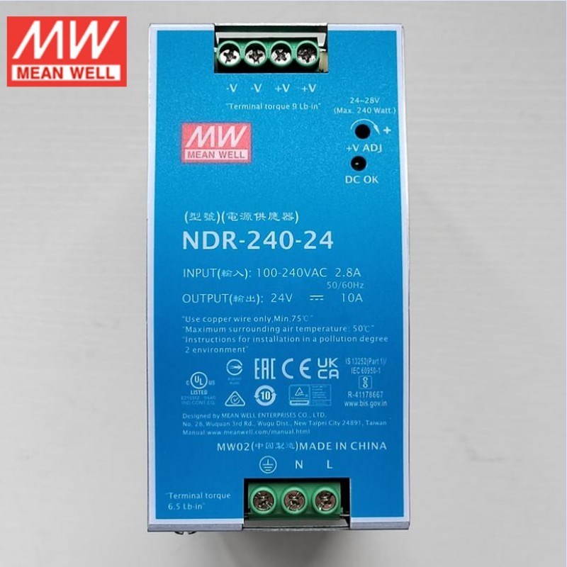 台湾明纬导轨电源供应器NDR-75-24 240 48F0W EDR-120-12 EDR-150