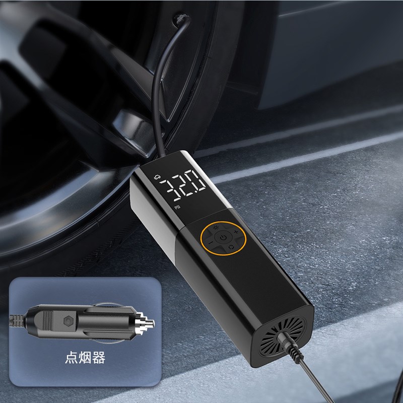 2024年f跨境新款车载便携式泵智能打气机多功能速压