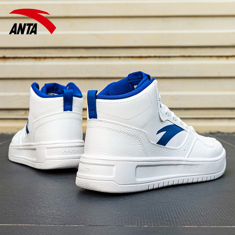 安踏男鞋零感高帮板鞋2025冬季运动鞋潮流休闲鞋厚底增高滑板鞋男