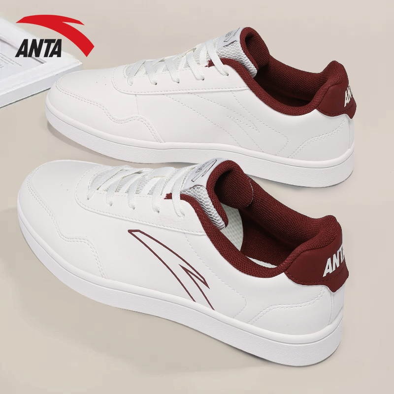 安踏女鞋学生厚底增高小白鞋