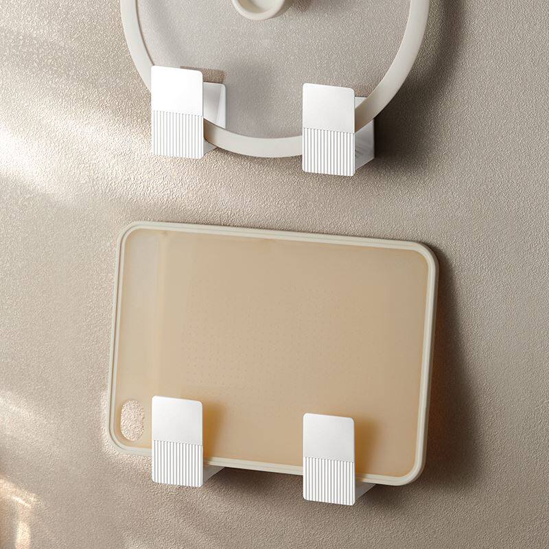 双枪免打孔锅盖架厨房置物架壁挂式放菜板砧板多功能墙上收纳神器