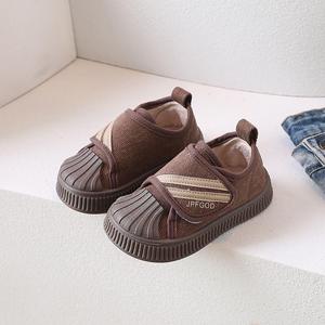 韩版儿童棉鞋冬季新款女童二棉鞋男童加绒保暖宝宝童鞋软底帆布鞋