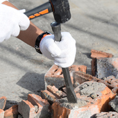 石工凿子特钢破石头工具扁头石匠錾子水泥平头凿尖凿钢凿劈石器