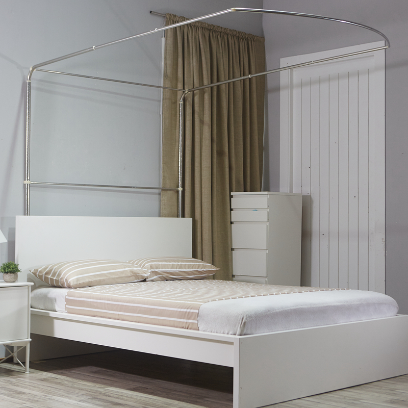 单独单卖U型伸缩支架支撑杆子配件落地固定家用加粗加厚不锈钢