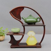 红木小博古架实木中式 茶壶架红酸枝多宝阁展示架古董茶具架置物架