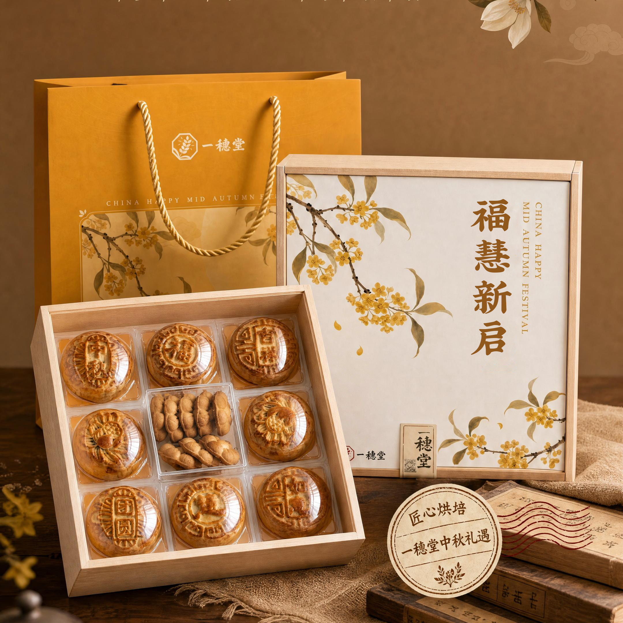 一穗堂全麦中秋月饼五仁苏子素食
