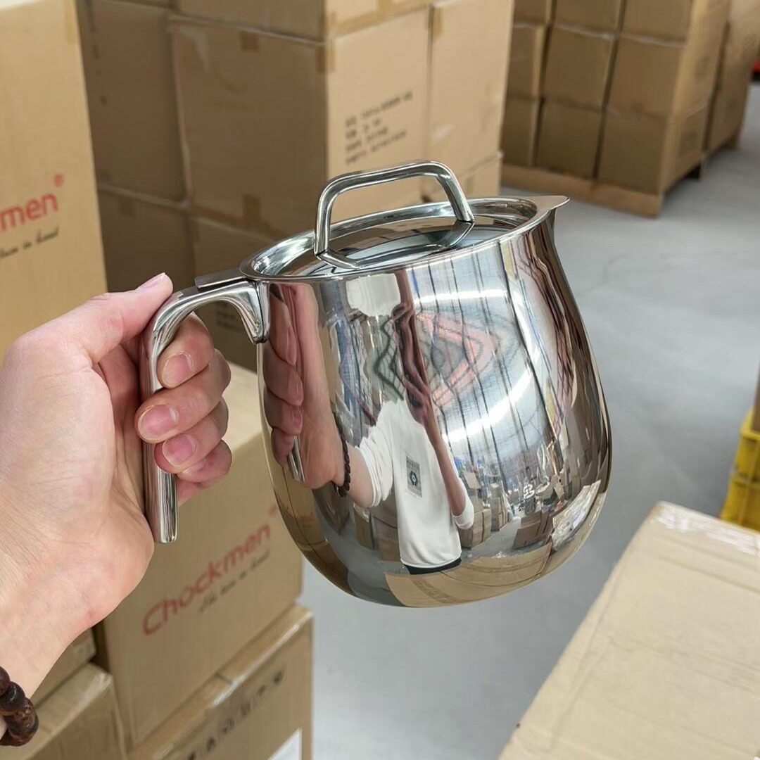 厂家直销n卓德铭18/10不锈钢滤油壶家用装油油罐多用厨房过滤豆浆