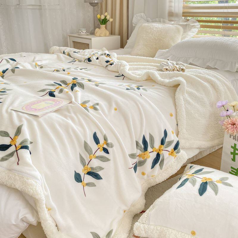 毛毛雨毛毯加厚冬季午睡毯床上用珊瑚牛奶绒被罩毯子羊羔绒小被子