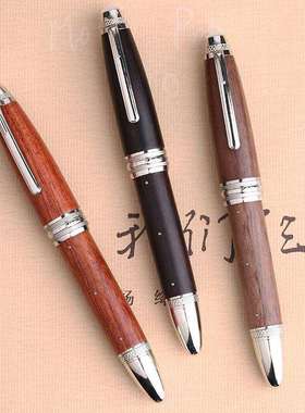 Moonman-末匠M1000手工实木钢笔铆钉贝母顶珠BOCK镀金F笔尖檀木款