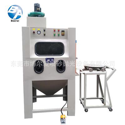 不锈钢液体喷砂机手动密闭式喷砂机不锈钢箱式喷砂机