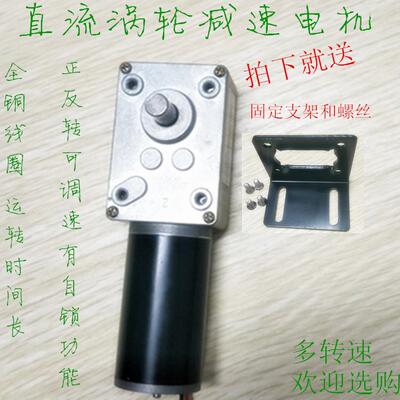 X5840-31ZY涡轮涡杆直流微型减速电动马达永磁马达正反转自锁