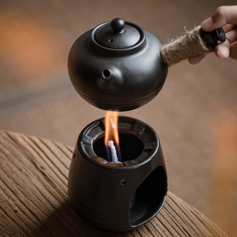 家用侧把蜡烛酒精煮茶炉全套