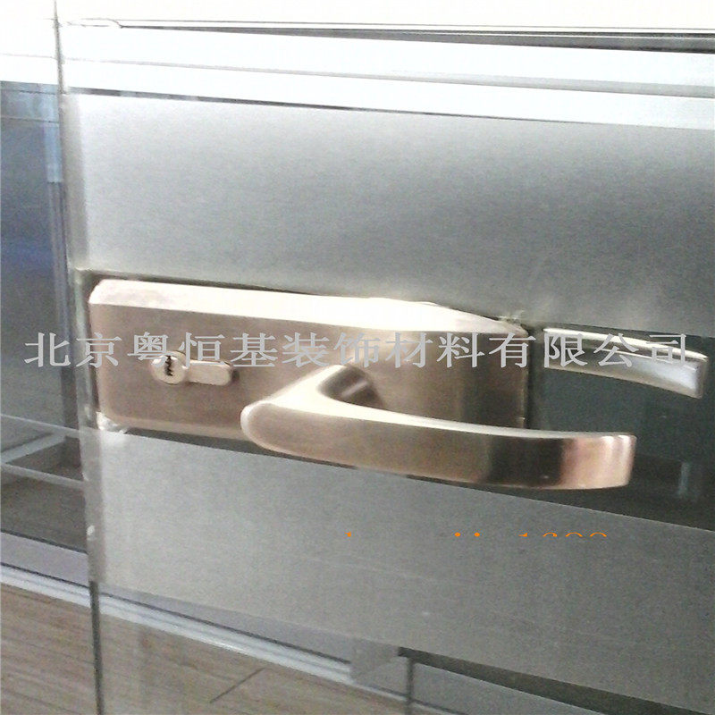 粤恒基办公隔断玻璃门锁密码锁家具锁单开指纹锁智能办公锁办公柜