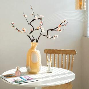 玻璃花瓶中古风轻奢现代简约家居客厅样板房装饰品摆件干花插花瓶