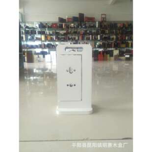 开门式锁架纯白木质锁具展示架旋转锁体款式规格定制定做