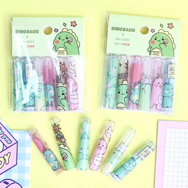 小恐龙透明铅笔帽小学生保护套卡通创意防戳延长器厂家 直供