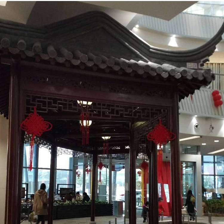 户外长廊别墅庭院苏轼凉亭菠萝格四角六角亭子室外实木中式水榭亭