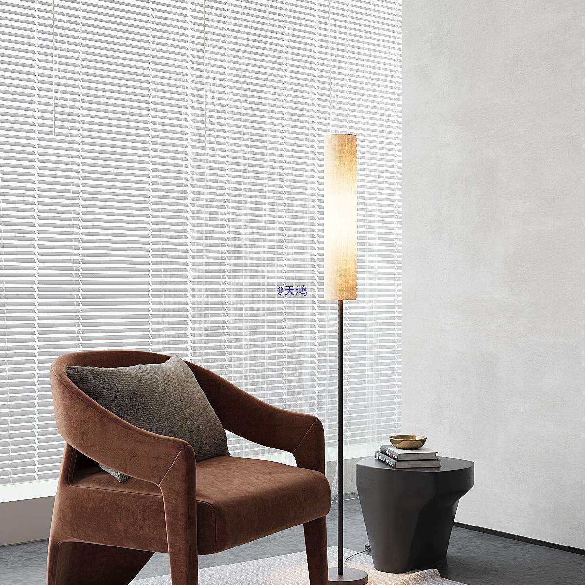 现代简约客厅长筒落地灯卧室床头布艺立式台灯北欧极简温馨氛围灯