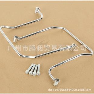 新款哈雷戴纳肥霸大滑翔FXDF改装电镀侧边箱支架护杠09-17年