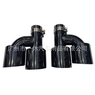 汽车一出二尾喉四出排气管汽车改装双出尾喉不锈钢双管排气管尾嘴