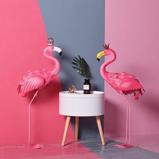 北欧风网红店铺火烈鸟摆件婚礼装饰拍照道具商场开业橱窗场景布置