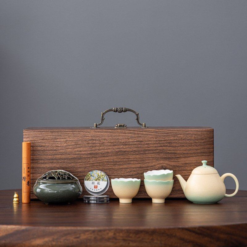 公司商务礼品茶具套装送客户高档伴手礼故宫文创香道礼物定印logo,餐饮具,整套茶具,淘宝优惠券,粉丝福利购,淘宝优惠卷
