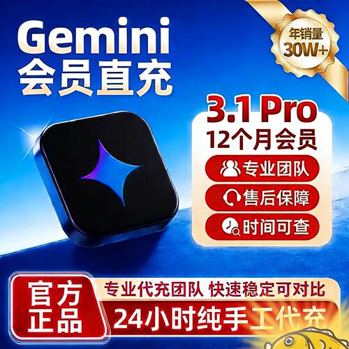 [Gemini3pro ! 稳定不降智]Gemini  pro3.13.0会员学生优惠代充