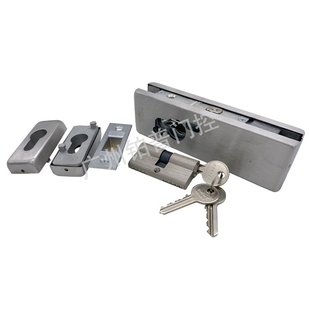 原装多玛地锁ULUS10锁夹玻璃门地锁地弹簧门锁夹无框玻璃门地锁