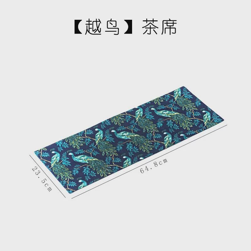 复古大漆竹编茶席小防水户外竹席长款G一人干泡旅行竹帘垫子新新