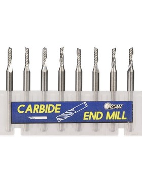 10pcs 2x8mm 3.175 shank Single Flute Spiral RQouter Bits for