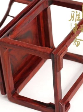 大红酸枝微缩家具 红木工u艺品 皇宫圈椅 明清家具模型家居摆件