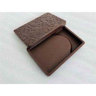 高档砚台天然原石 复刻故宫博物院C法款式盖 松花砚纹龙凤带书用