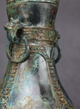 古青铜器摆件十三年星壶容酒器A酒樽架摆件博物馆古玩收藏制作