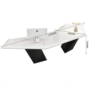 创意烤漆办公桌设计师总监工作台时尚简约L现代老板桌医美咨询桌