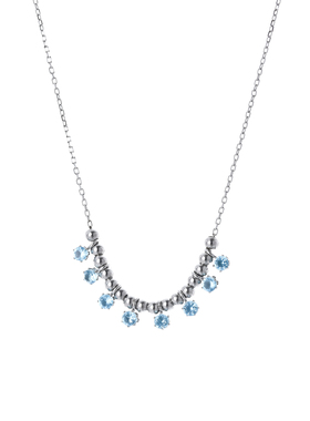 朗同星恋项链小众精致爆闪锆石项链女高级感轻奢百搭锁骨链钛钢链